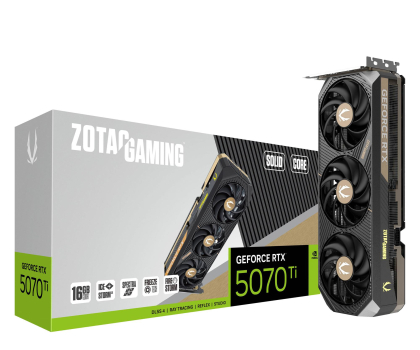 Karta graficzna ZOTAC GeForce RTX 5070 Ti Solid Core 16GB GDDR7 DLSS4